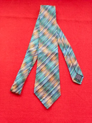 Corbata de seda italiana multicolor