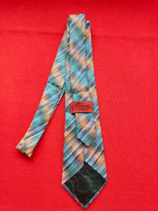 Corbata de seda italiana multicolor
