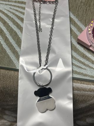 Collar oso acero inoxidable