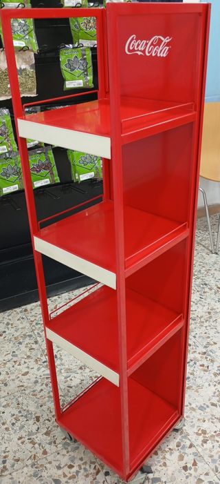 Estantería Coca-Cola Roja Metálica