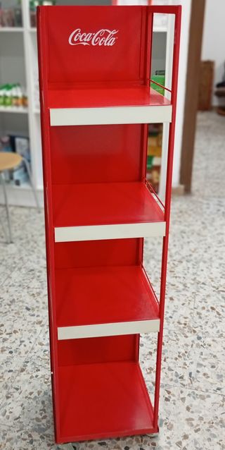 Estantería Coca-Cola Roja Metálica