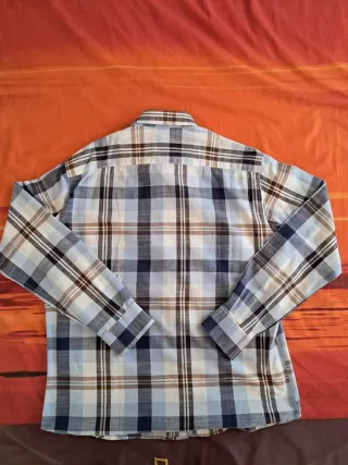 Camisa cuadros La Española azul y marrón