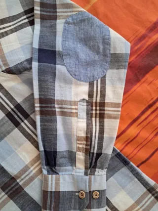 Camisa cuadros La Española azul y marrón