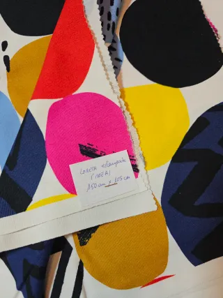 2 lonetas estampadas colores vivos y alegres