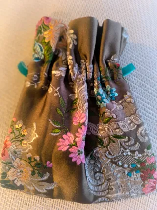 Bolsas neceser tela fallera floral