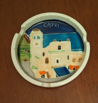 Cenicero Capri Cerámica Azul