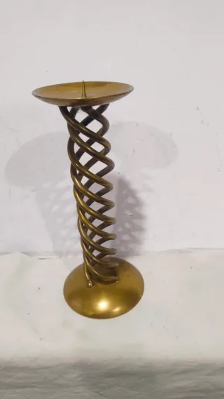 Candelabro Portavelas Vintage Bronce Antiguo