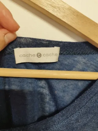 Camiseta azul manga larga mujer talla M