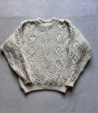 Jersey Decathlon Lana Trenzado Beige Talla S