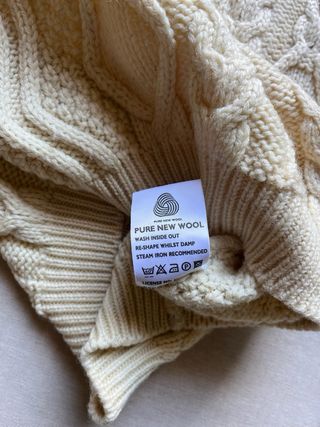 Jersey Decathlon Lana Trenzado Beige Talla S