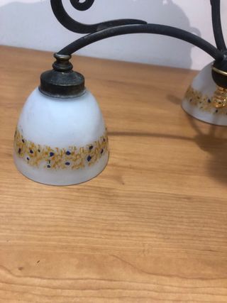 Lámpara de techo metal y cristal