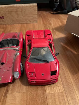 Lotto 5 Modellini Auto Ferrari Lamborghini 1:18