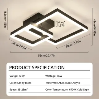 Plafón LED Techo Moderno 36W