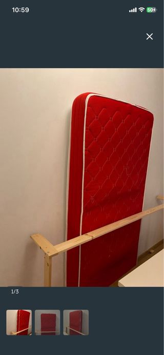 Colchón 90x200 cm y edredón