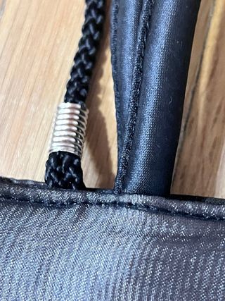 Bolso fiesta negro con flores y transparencias