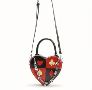 Borsa a cuore stile Poker Regina Alice Wonderland