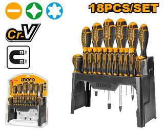 SET 18 PCS DESTORNILLADORES INGCO HKSD1828