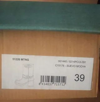 Botas Mustang Estilo Motero Talla 39