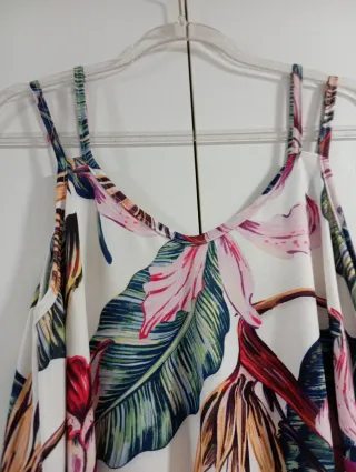 Top largo estampado floral