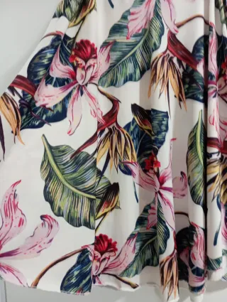 Top largo estampado floral