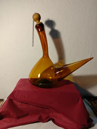 Porrón de cristal soplado artesanal