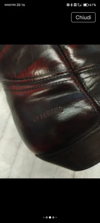 Stivali in pelle bordeaux