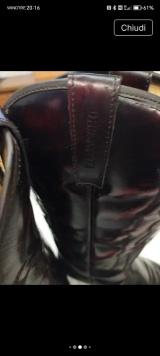 Stivali in pelle bordeaux