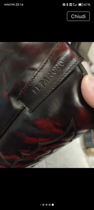 Stivali in pelle bordeaux