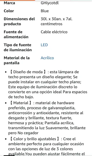 Luz LED Techo Madera Blanca
