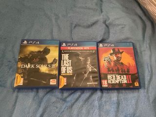 Consola PS4 Slim Negra + Mando+ 3 obras maestras