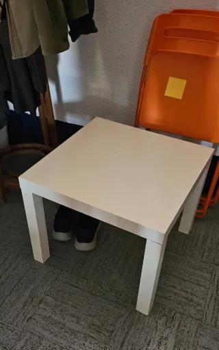 Mesita auxiliar Ikea blanca 55x55x45 cm