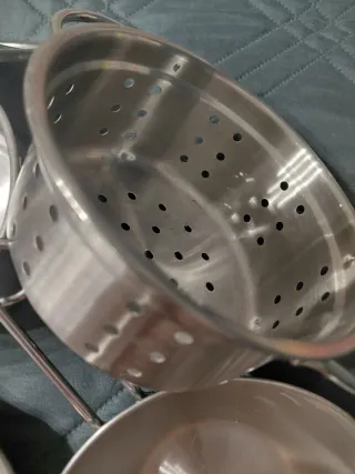 Set Cocina: Caldero, Sartén, Wok y Escurridor