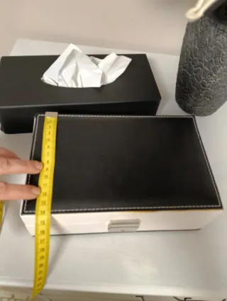 Joyero polipiel blanco y negro