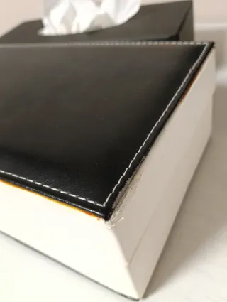 Joyero polipiel blanco y negro