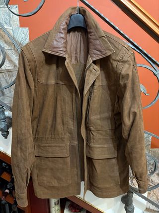 Giacca in vera pelle vintage marrone