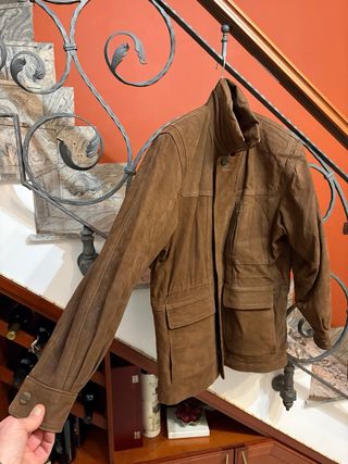 Giacca in vera pelle vintage marrone