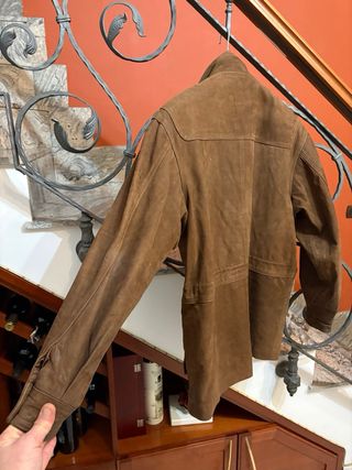 Giacca in vera pelle vintage marrone