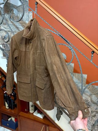 Giacca in vera pelle vintage marrone