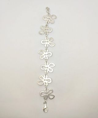 Pulsera Flores de plata 925 Tous, 24.22 g, 19 cm.
