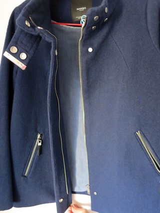 Chaquetón Mango Azul Talla S