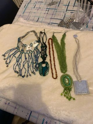 Collana girocollo con cerchi e ovali