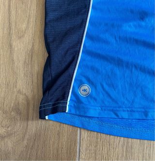 Maglia Kipsta maniche lunghe tecnica bambino blu