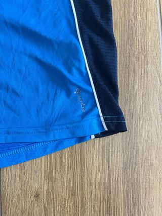 Maglia Kipsta maniche lunghe tecnica bambino blu