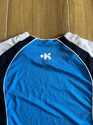 Maglia Kipsta maniche lunghe tecnica bambino blu