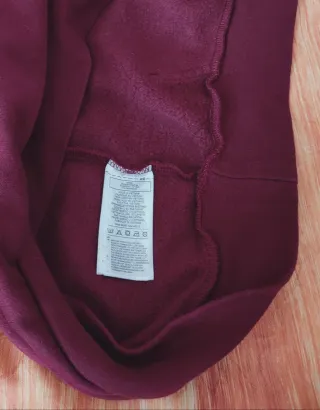 Sudadera Adidas con capucha burdeos Talla M