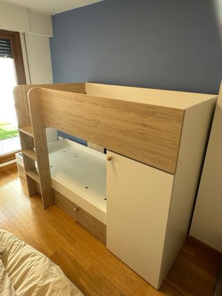 Cama tren Evan Leroy Merlin (literas) Con armario