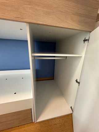 Cama tren Evan Leroy Merlin (literas) Con armario