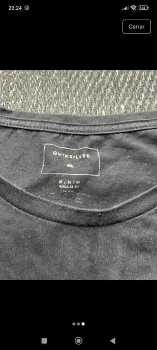 Camiseta Quiksilver Negra Logo Rojo