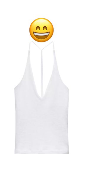 Top halter blanco Zara