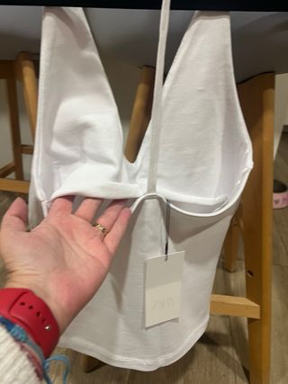 Top halter blanco Zara